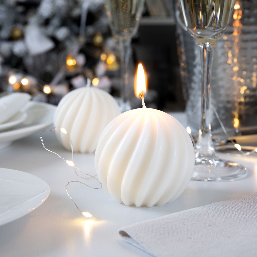 Свеча Glowberry, белый с логотипом