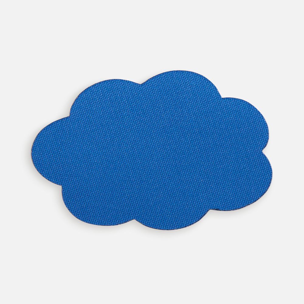 Наклейка тканевая Lunga Calum, L, синяя с логотипом