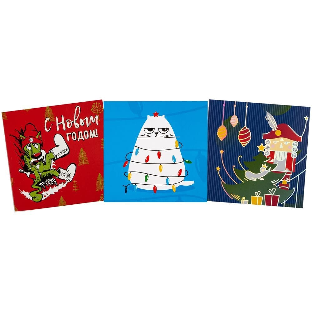 Набор Warmest Wishes: 3 открытки с конвертами с логотипом