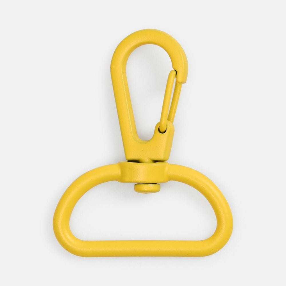 Застежка-карабин Snap Hook, L, желтая с логотипом