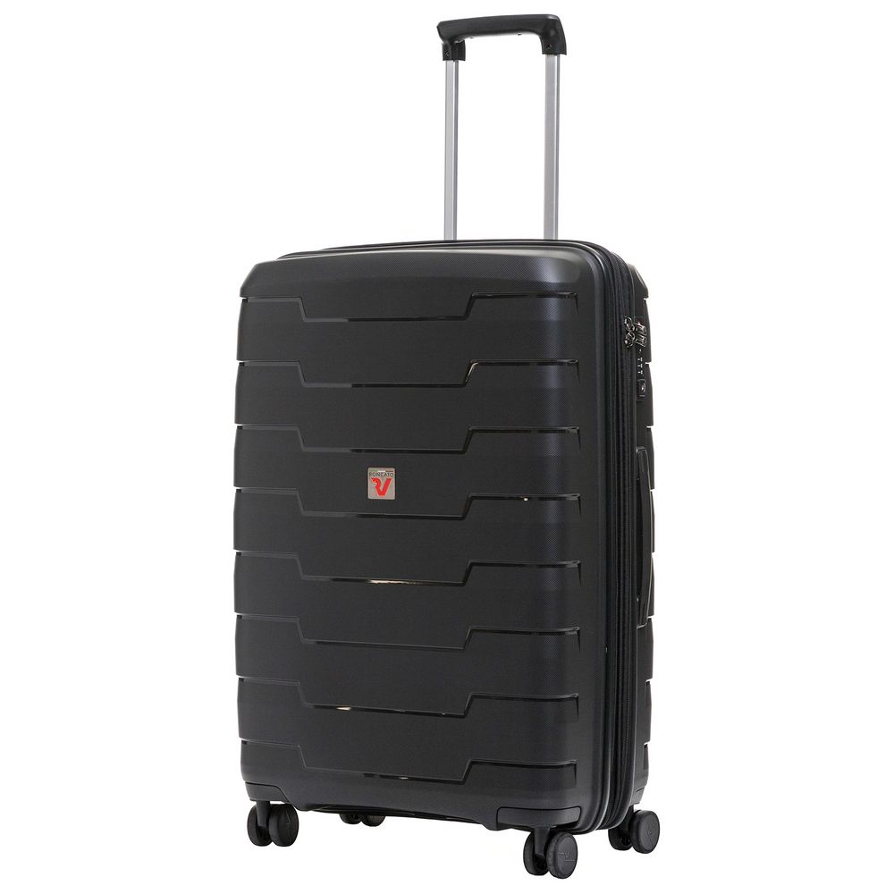 Чемодан Skyline M, черный с логотипом