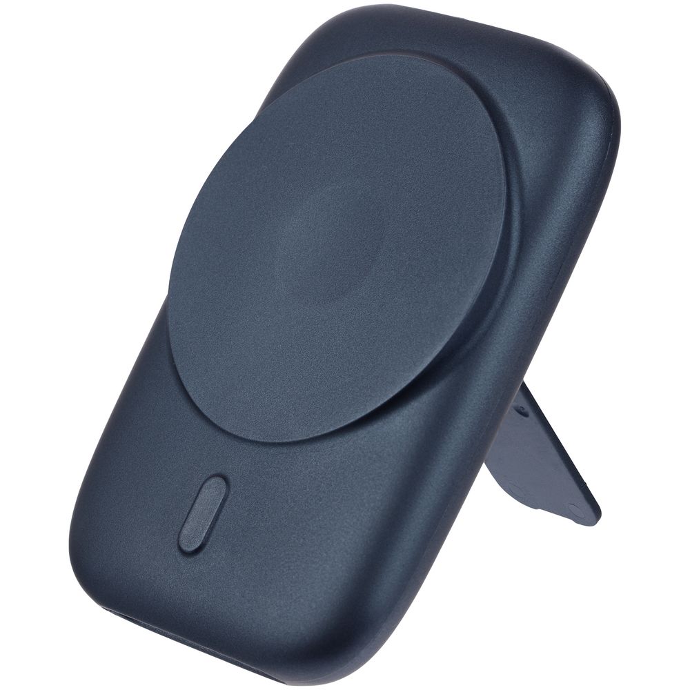 Универсальный магнитный аккумулятор Feel Motion, 5000 мАч, темно-синий с логотипом