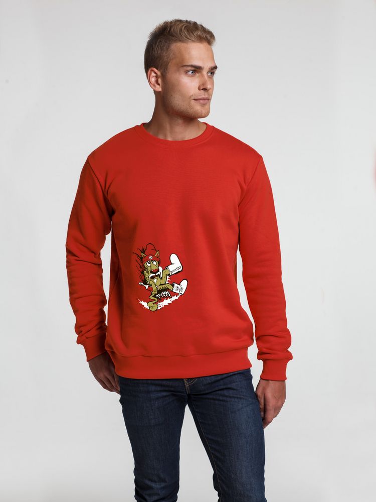 Толстовка «Ну, накати!», красная с логотипом