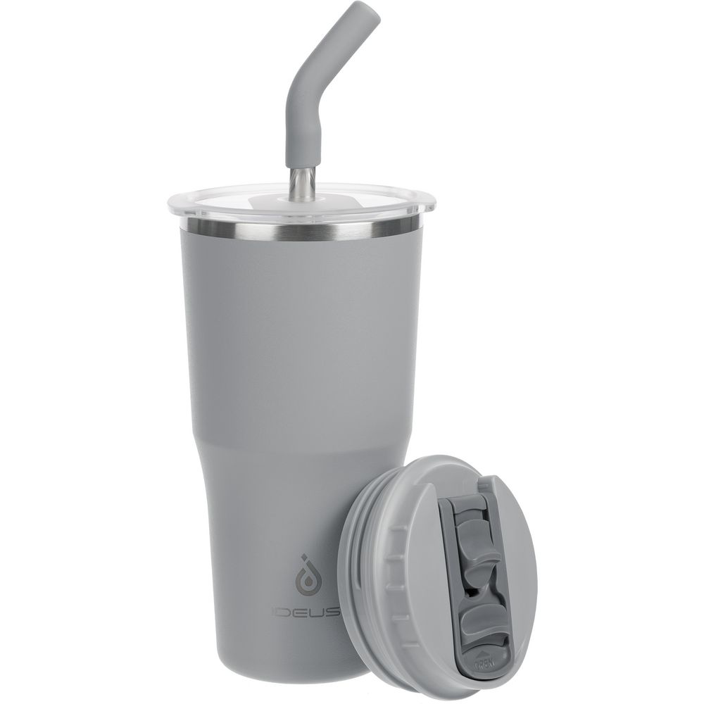 Термостакан Sapporo М, серый с логотипом