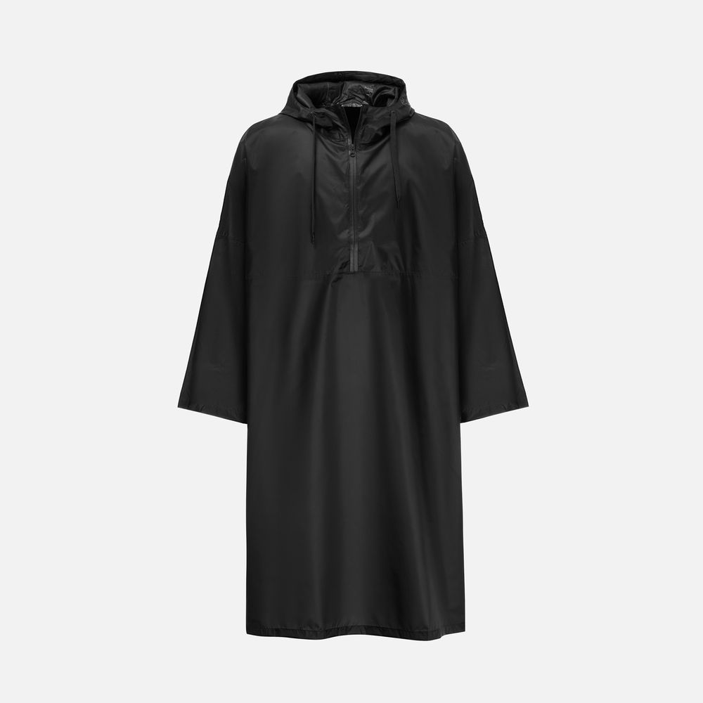 Дождевик-анорак R1, черный с логотипом