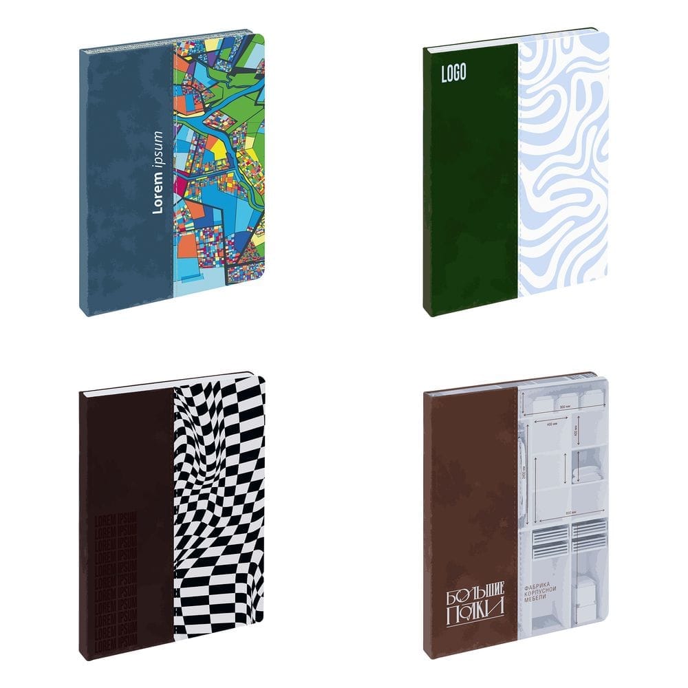 Ежедневник Kombi-1 с прямолинейной сшивкой с логотипом
