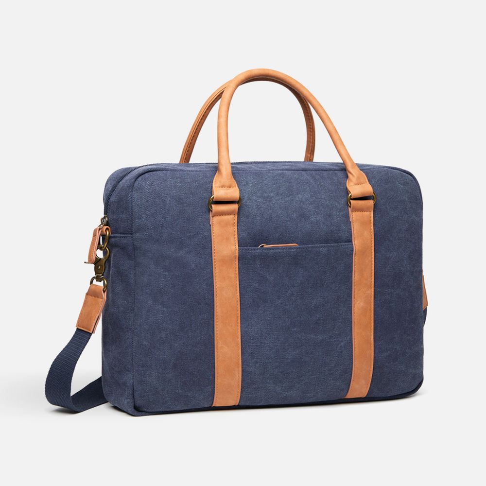 Сумка для ноутбука Bosler, синяя с логотипом