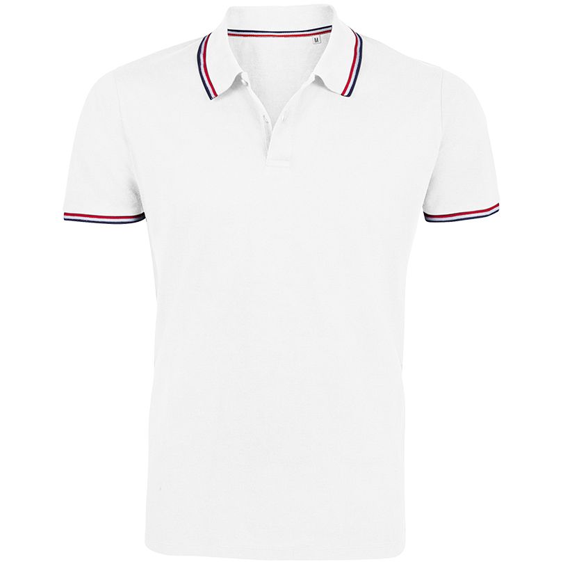 Рубашка поло мужская Prestige Men, белая с логотипом