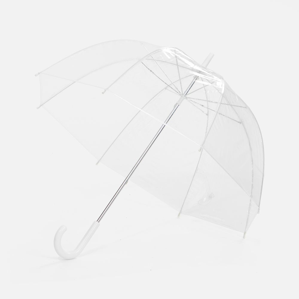 Прозрачный зонт-трость Clear с логотипом