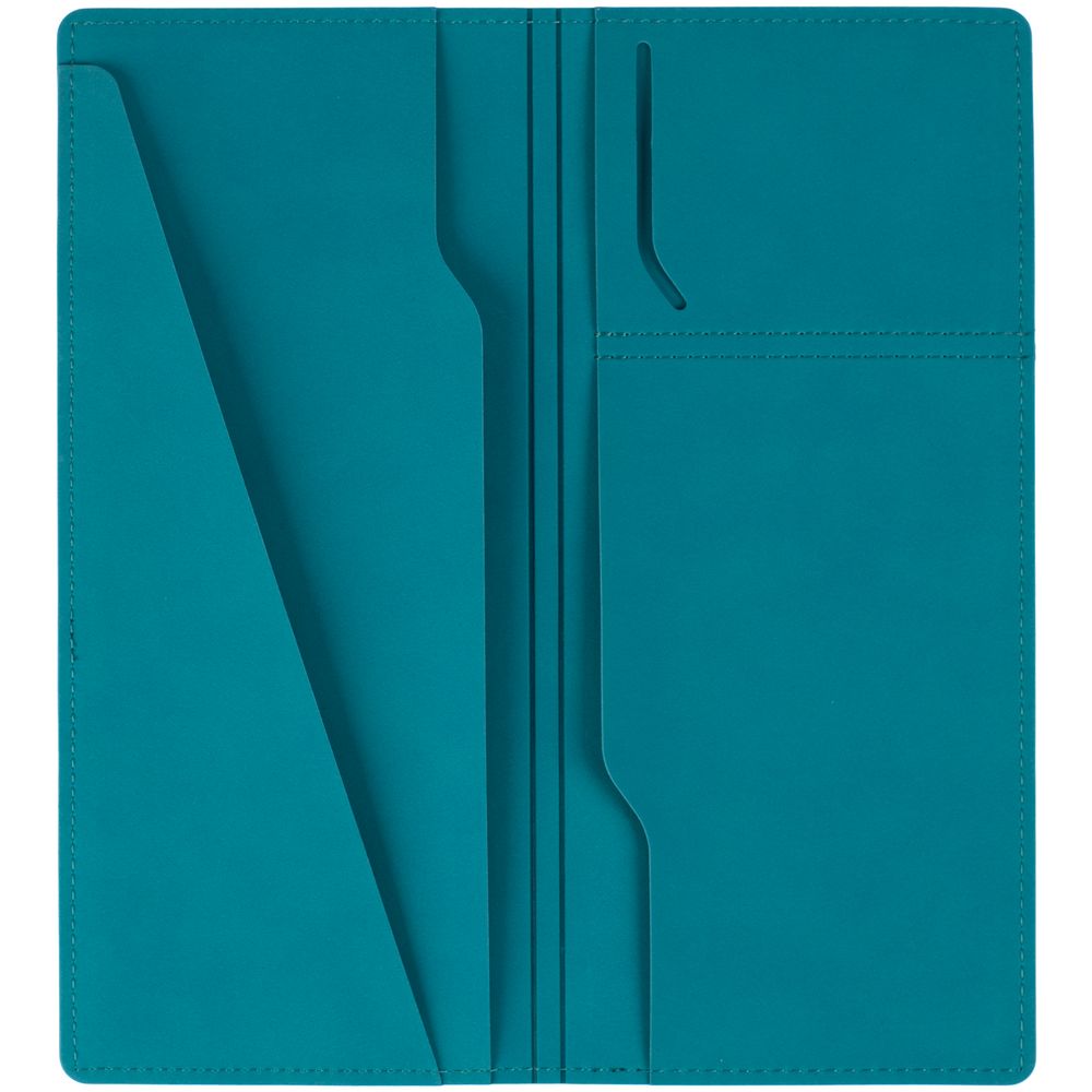 Дорожный органайзер Nubuk, бирюзовый с логотипом