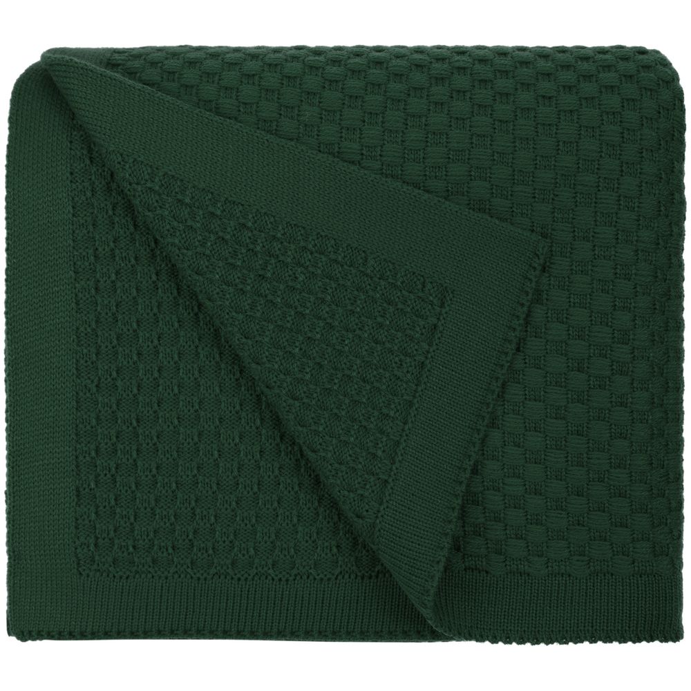 Плед Sheerness, темно-зеленый с логотипом