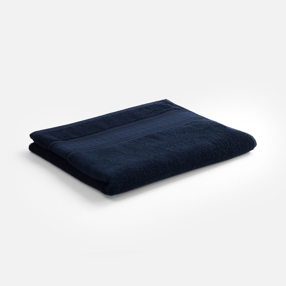 Полотенце махровое Terrychic XL, темно-синее с логотипом