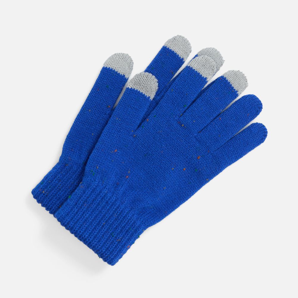 Перчатки сенсорные Spotti Senso, синие с логотипом