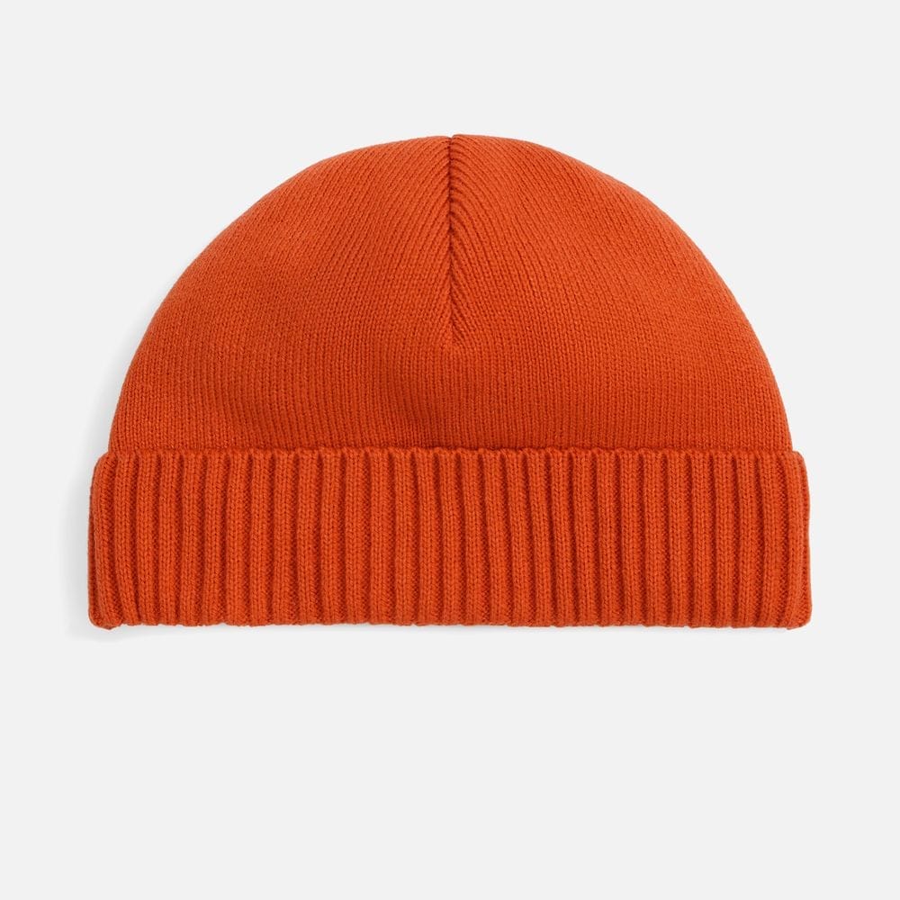 Шапка ComFleece, темно-оранжевая (кирпичная) с логотипом