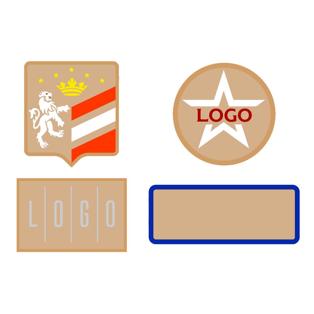 Шеврон из габардина Gabo M, бежевый с логотипом