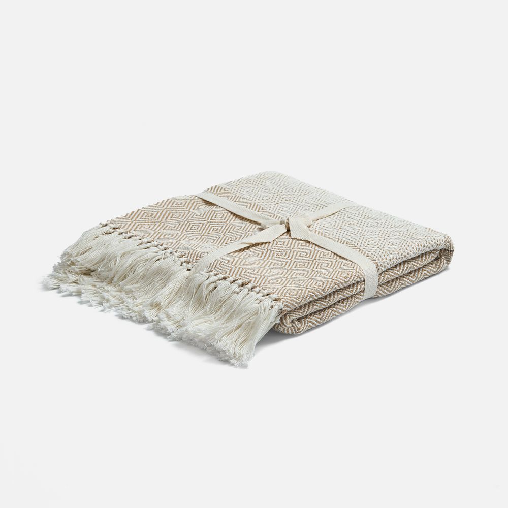 Плед Ladakh, бежевый с логотипом