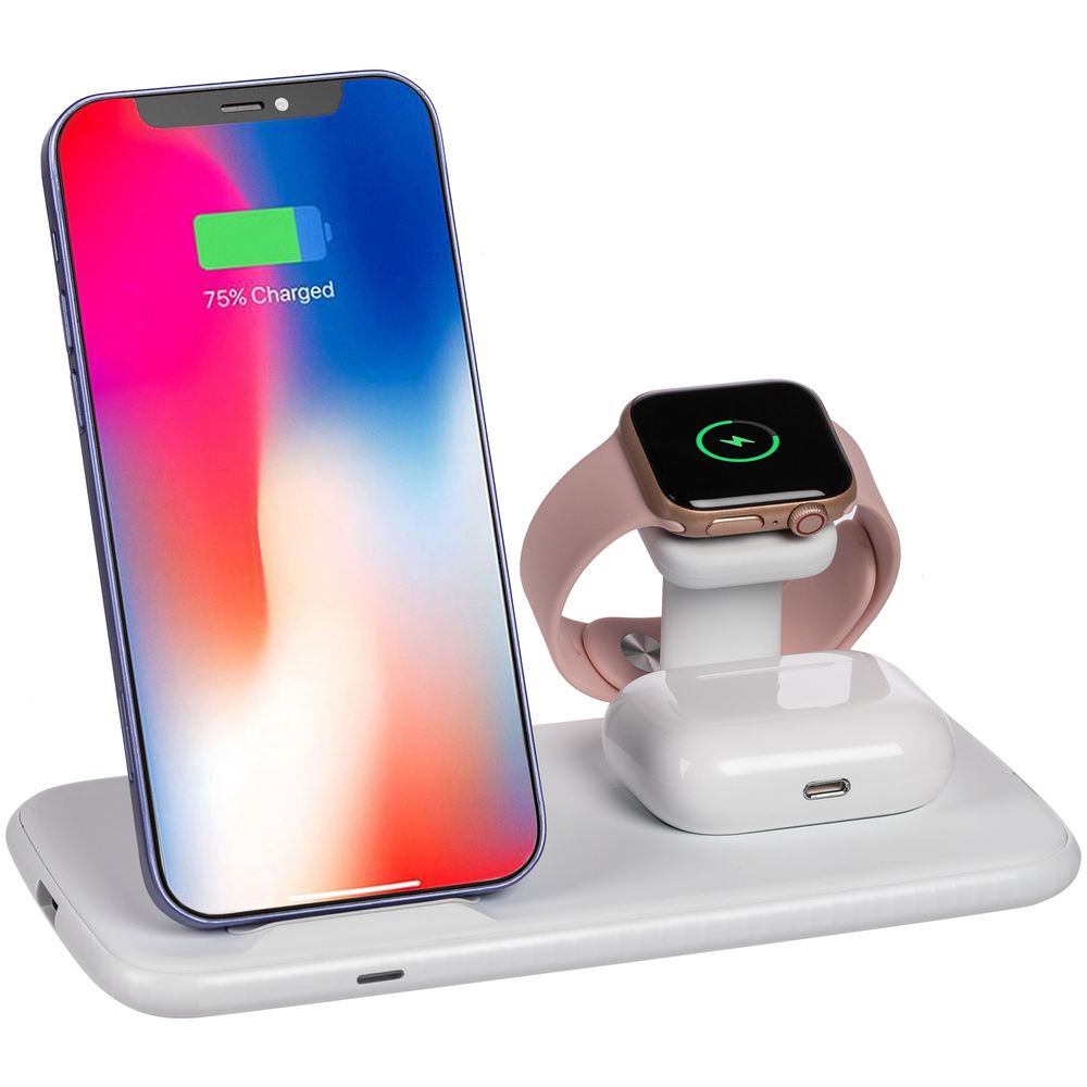 Зарядная станция Smart Nest, белая с логотипом