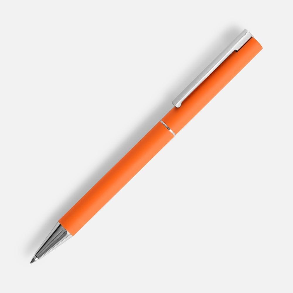 Ручка шариковая Blade Soft Touch, оранжевая с логотипом