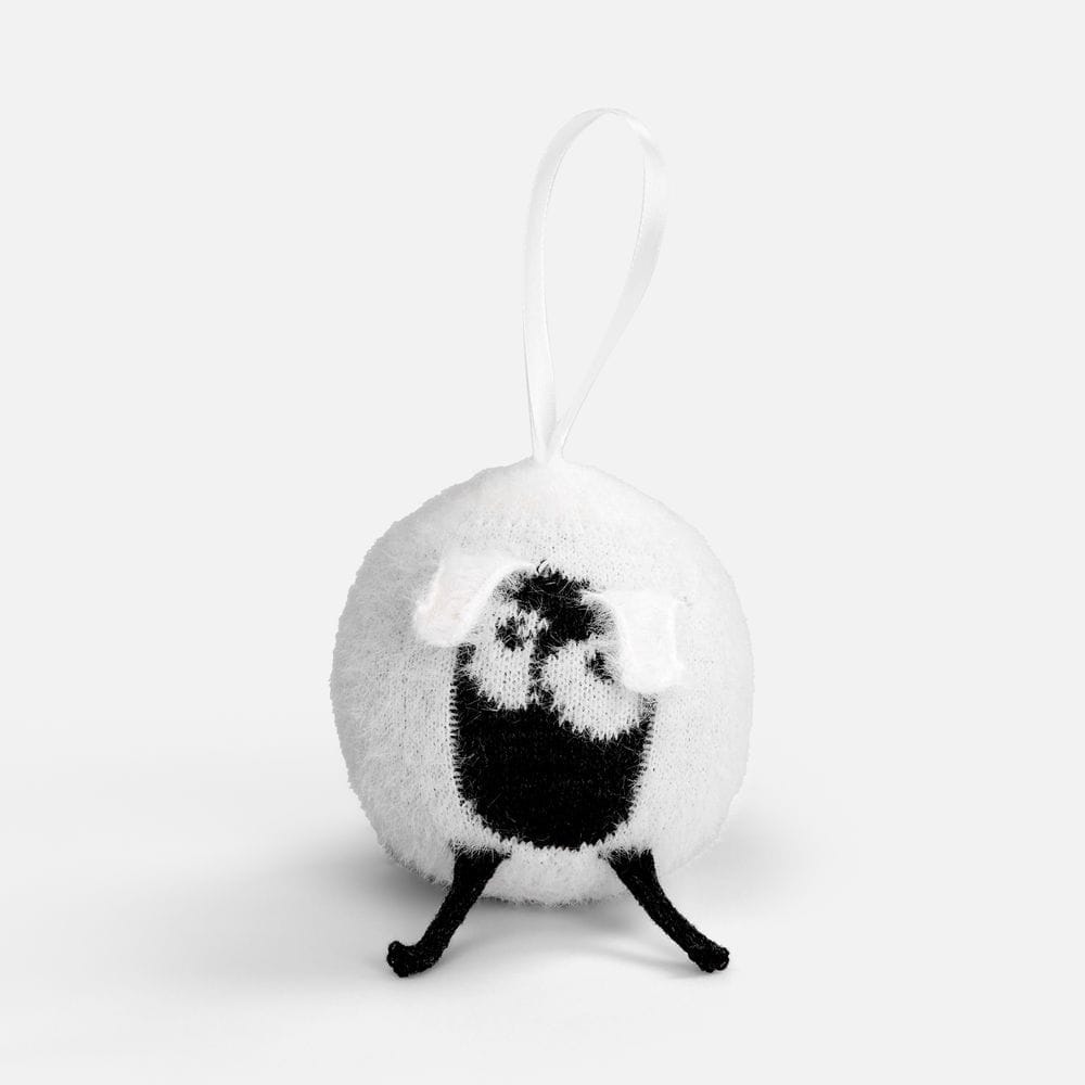 Вязаный шарик Sheeply, белый с логотипом