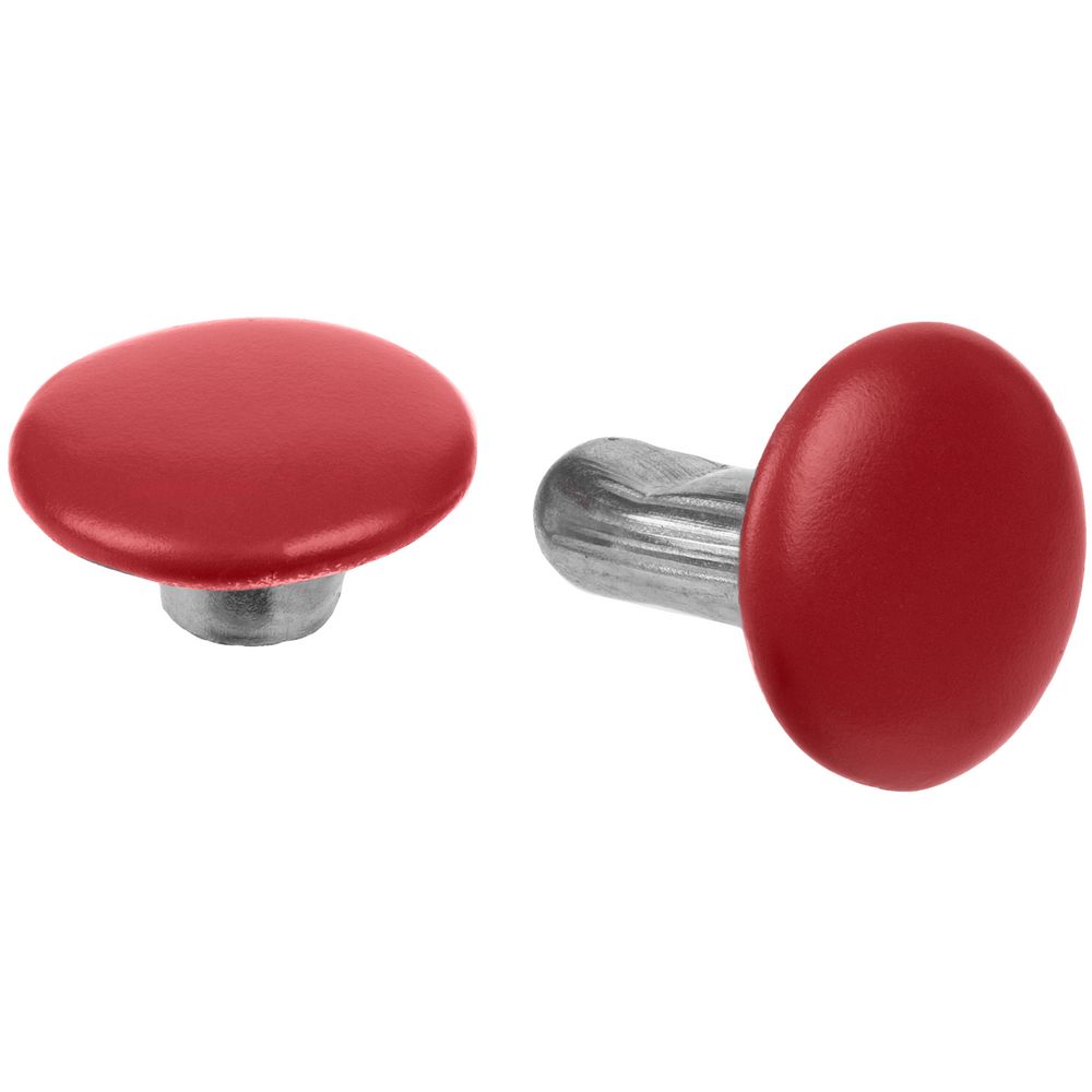 Заклепка Rivet, S, красная с логотипом