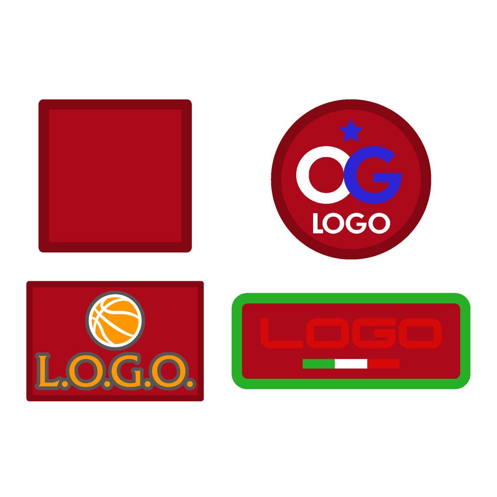 Шеврон из габардина Gabo S, красный с логотипом