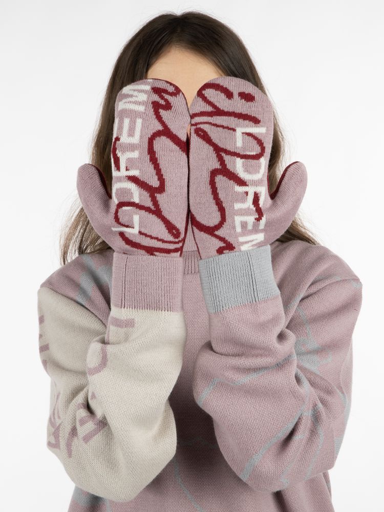 Варежки на заказ Mani, полушерсть с логотипом