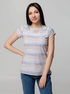 Футболка женская Rayet Lady двусторонняя, оранжевая с фиолетовым с логотипом