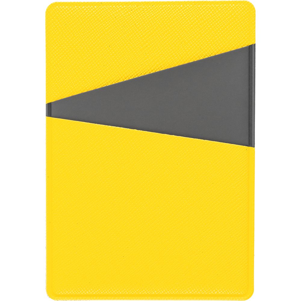 Картхолдер Dual, серо-желтый с логотипом