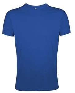 Футболка мужская Regent Fit 150, ярко-синяя (royal) с логотипом