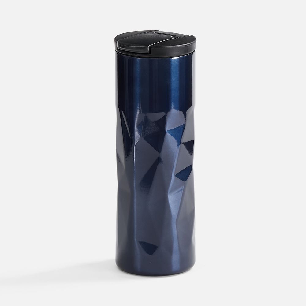 Термостакан Gems Black Sapphire, черный сапфир (синий) с логотипом