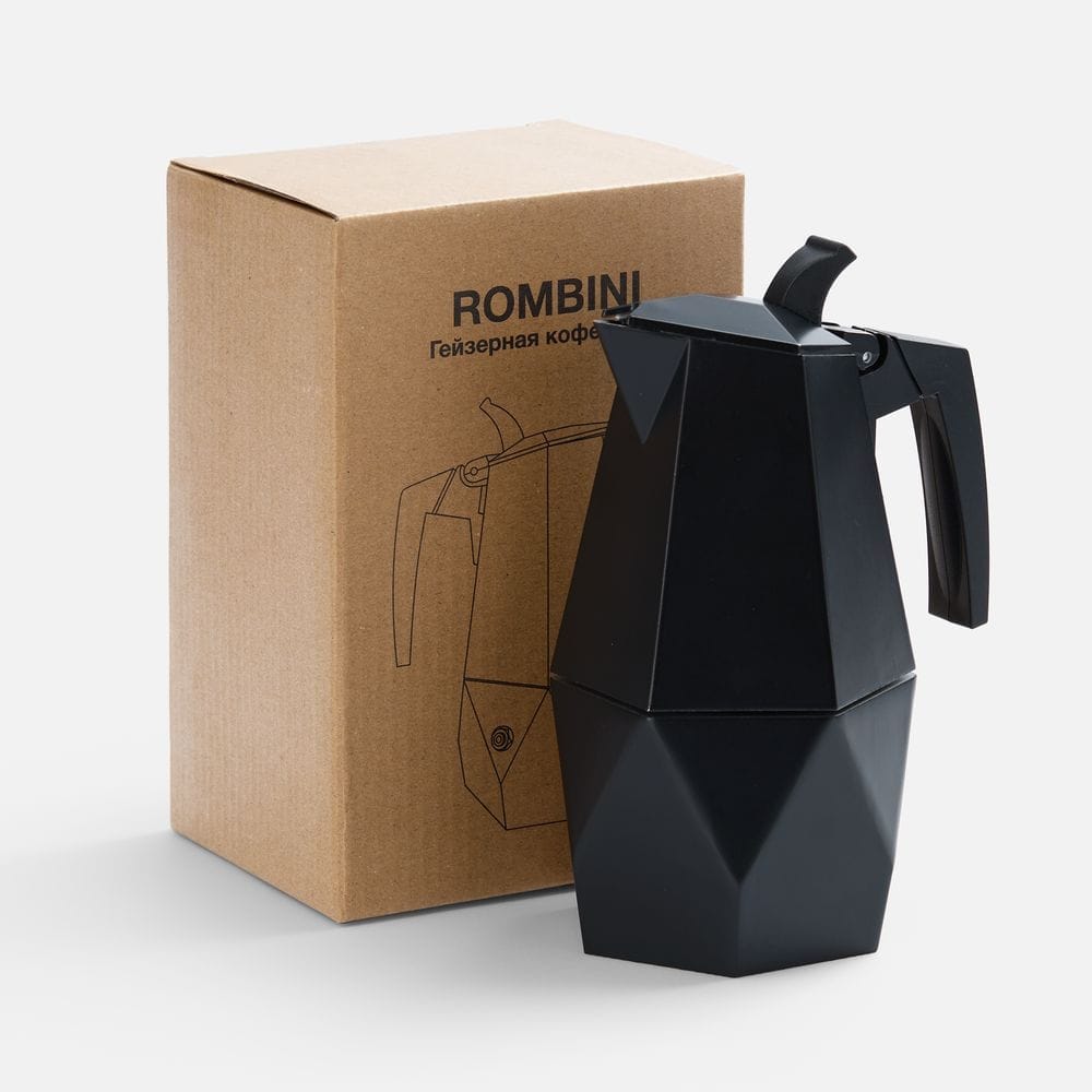 Гейзерная кофеварка Rombini с логотипом