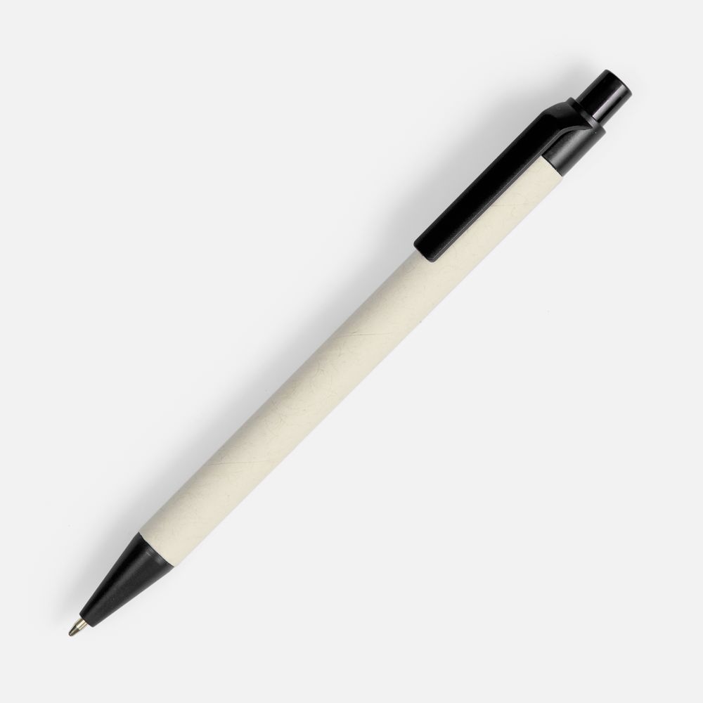 Ручка шариковая MilkMake, черная с логотипом