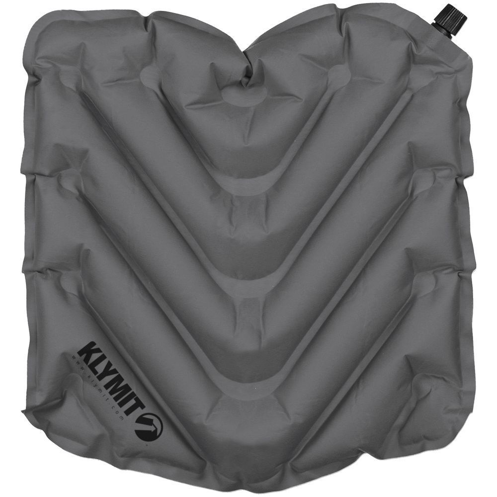 Надувная подушка-сиденье V Seat, серая с логотипом