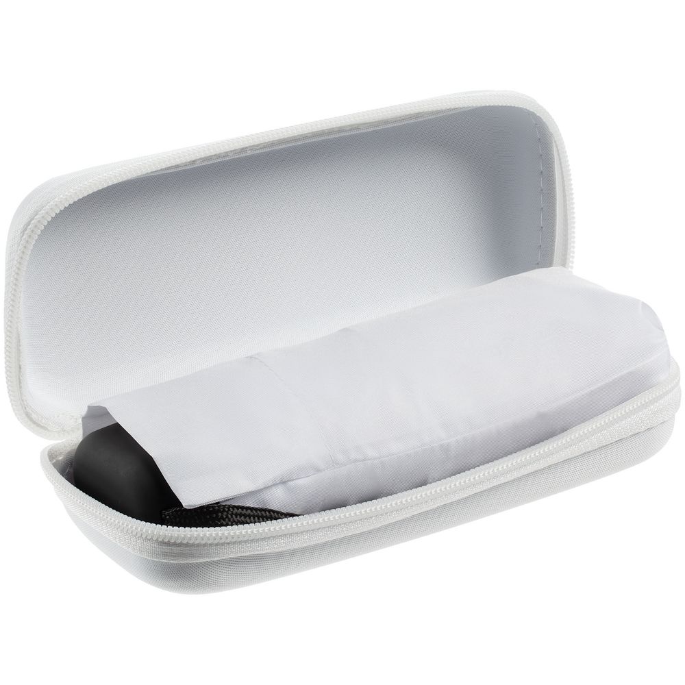 Зонт складной Five, белый с логотипом