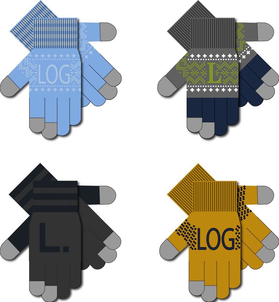 Сенсорные перчатки на заказ Guanti Tok, акрил с логотипом