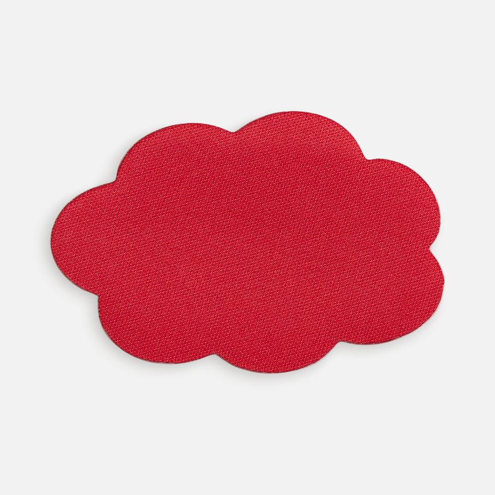 Наклейка тканевая Lunga Calum, L, красная с логотипом