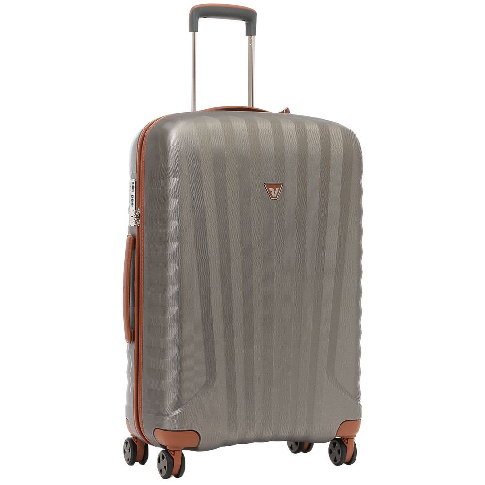 Чемодан E-Lite M, бежевый с логотипом