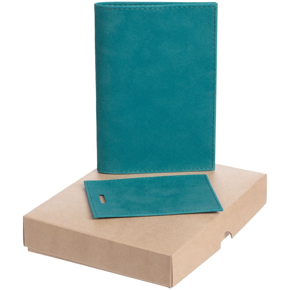 Набор Nubuk Travel, бирюзовый с логотипом