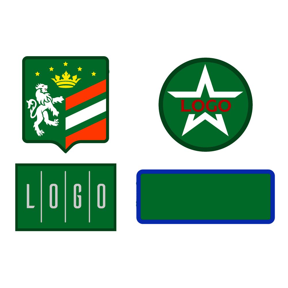 Шеврон из габардина Gabo M, зеленый с логотипом