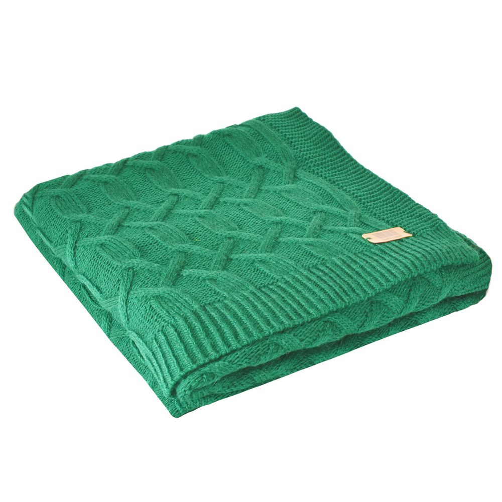 Плед Vermont, зеленый с логотипом