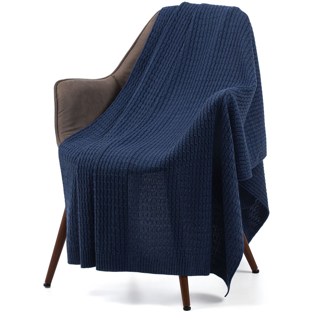 Плед Slumberland, синий (джинс) с логотипом