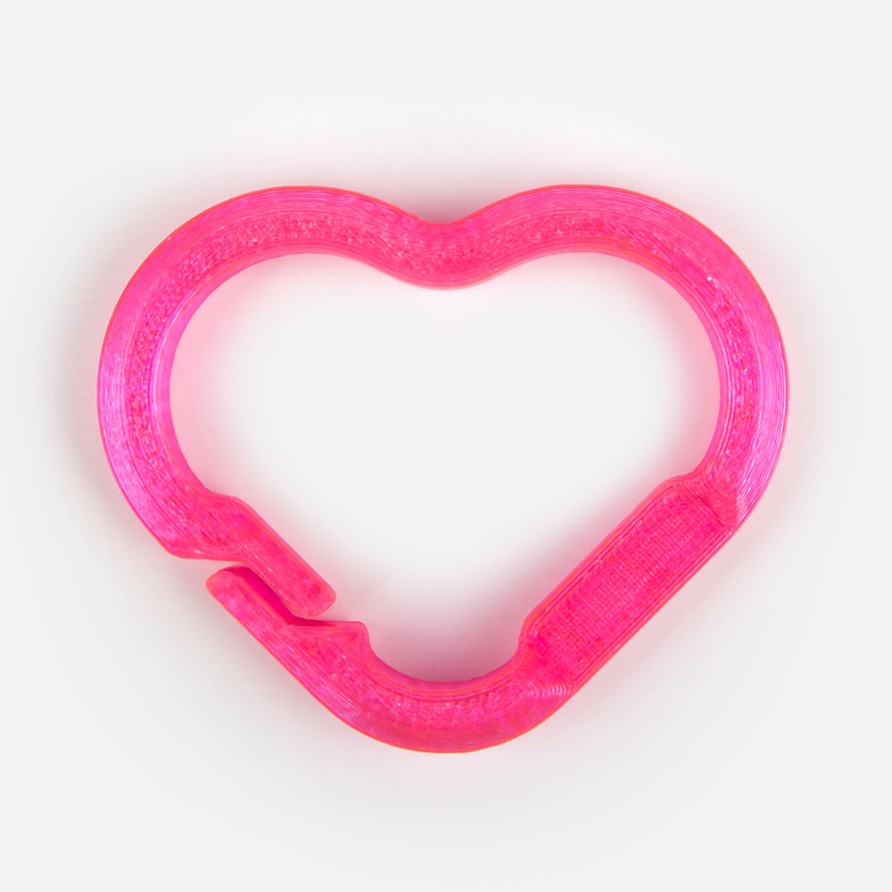 Брелок Impreso, 3D-печать на заказ, сердце с логотипом