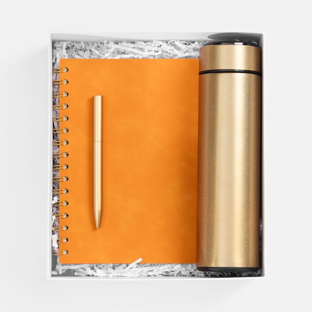 Набор Spiral Gold, оранжевый с логотипом
