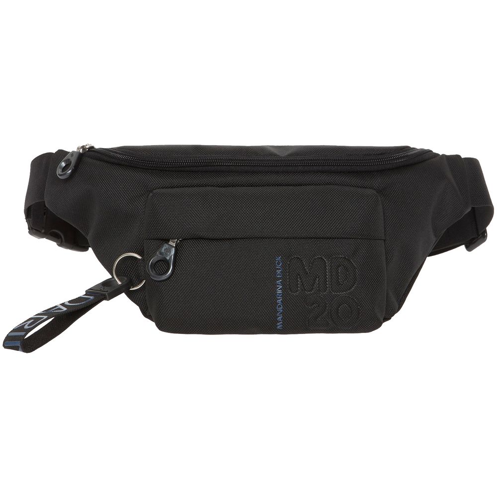 Сумка поясная MD20, черная с логотипом