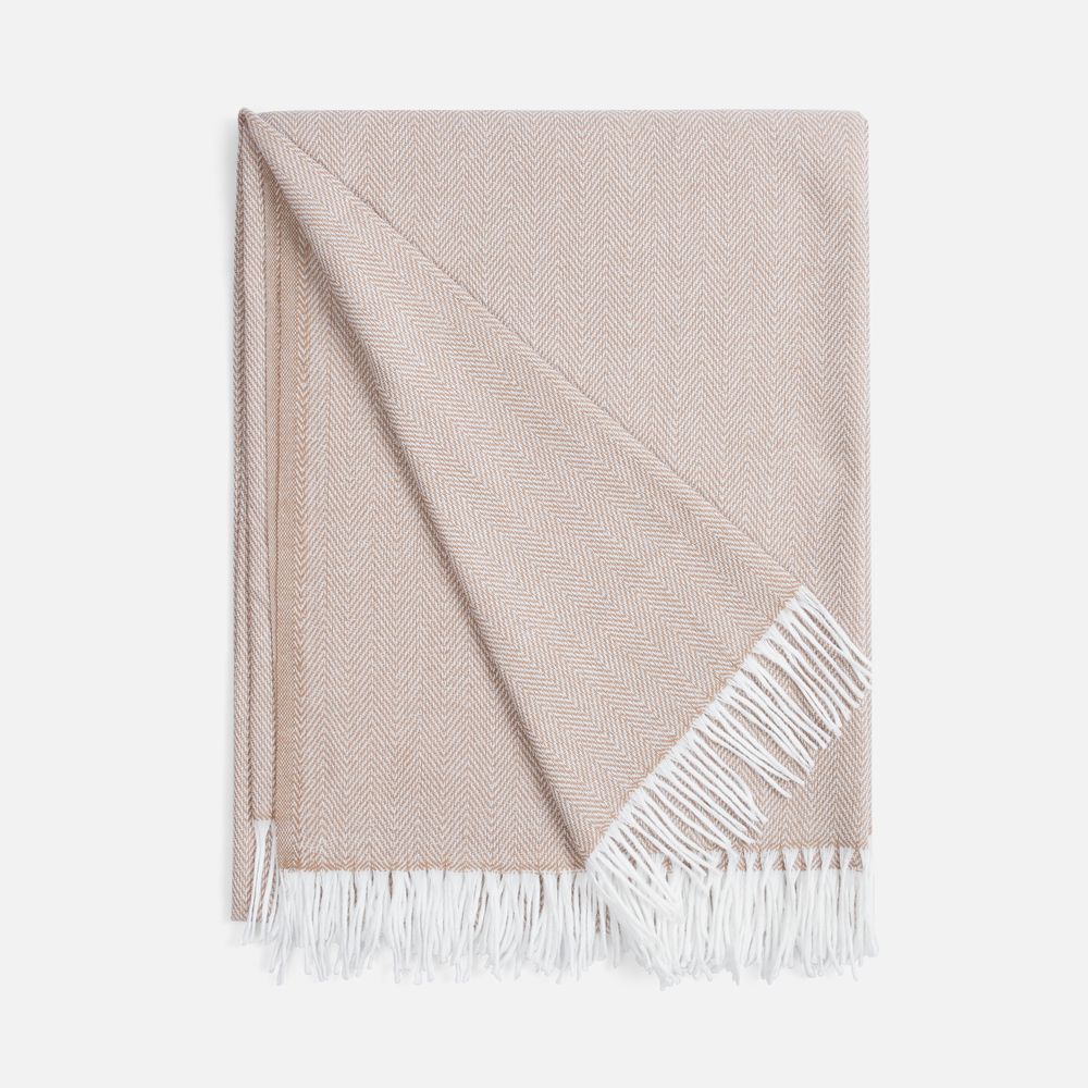 Плед «Гирвас», бежевый с логотипом