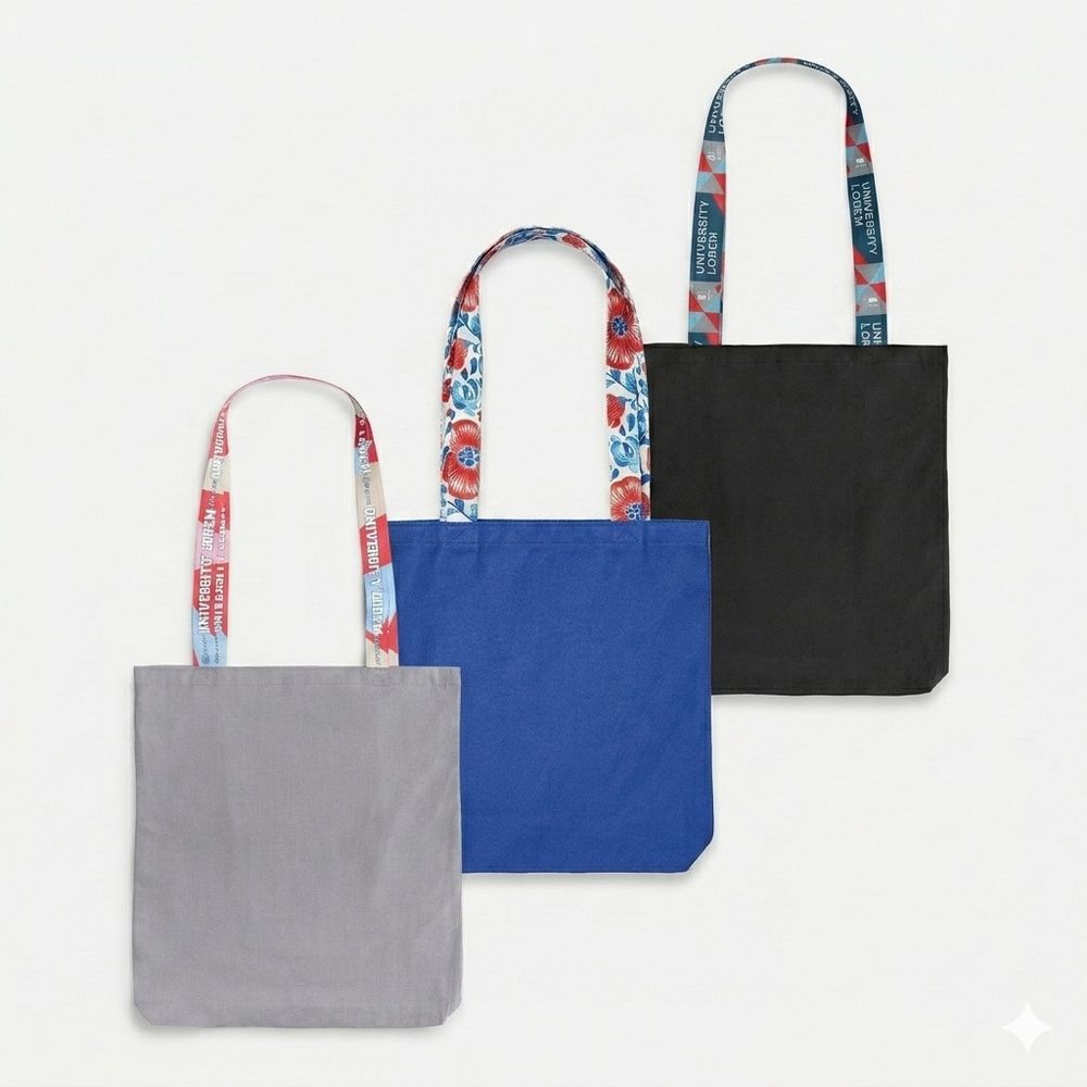 Шопер-конструктор Bolsa с узкими ручками с полноцветной печатью с логотипом