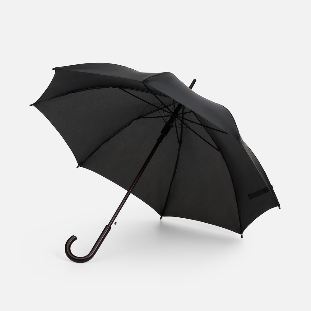 Зонт-трость Standard, черный с логотипом