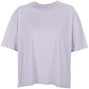 Футболка оверсайз женская Boxy Women, сиреневая с логотипом
