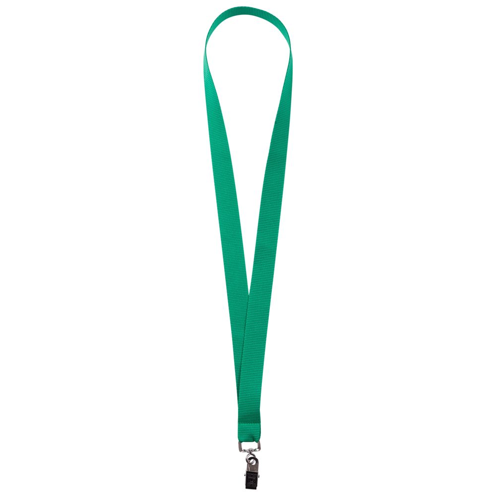 Лента для бейджа Neckband, зеленая с логотипом