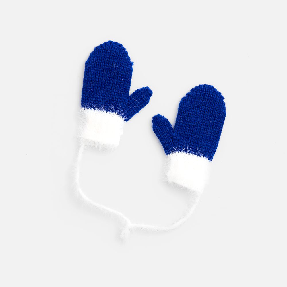 Подвеска на елку «Вьюжка», варежки, синяя с логотипом